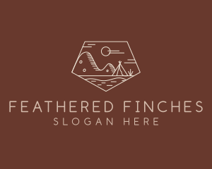 Mountain Camping Campsite logo design