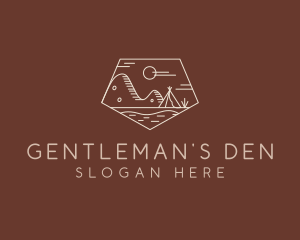 Mountain Camping Campsite logo design