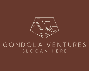 Mountain Camping Campsite logo design