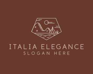 Mountain Camping Campsite logo design