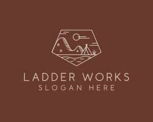 Mountain Camping Campsite logo design