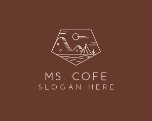 Mountain Camping Campsite logo design