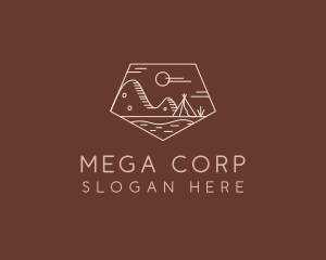 Mountain Camping Campsite logo design