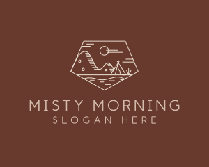 Mountain Camping Campsite logo design