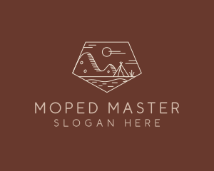 Mountain Camping Campsite logo design