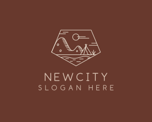 Mountain Camping Campsite logo design