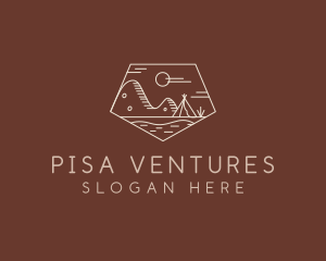 Mountain Camping Campsite logo design