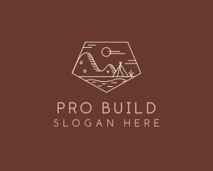 Mountain Camping Campsite logo design