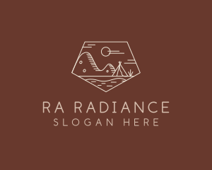 Mountain Camping Campsite logo design