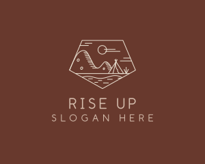 Mountain Camping Campsite logo design