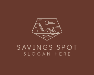 Mountain Camping Campsite logo design