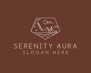 Mountain Camping Campsite logo design