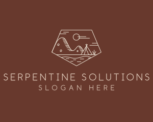 Mountain Camping Campsite logo design