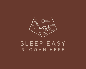 Mountain Camping Campsite logo design