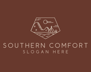 Mountain Camping Campsite logo design