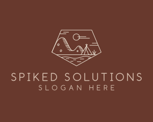 Mountain Camping Campsite logo design