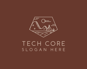 Mountain Camping Campsite logo design