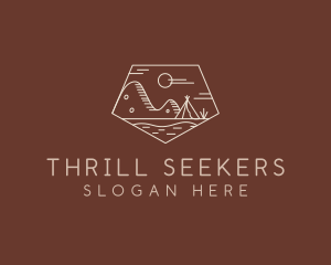 Mountain Camping Campsite logo design