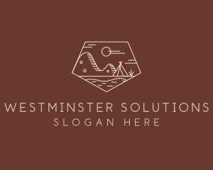 Mountain Camping Campsite logo design