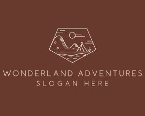 Mountain Camping Campsite logo design