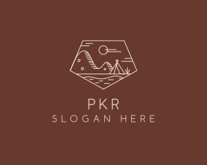 Mountain Camping Campsite logo design