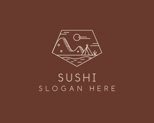 Mountain Camping Campsite logo design