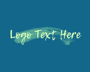 Text Logo - Playful Artist Brush logo design