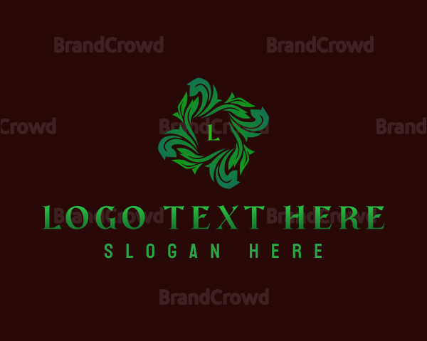 Ornamental Leaf Wreath Logo