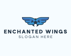 Soccer League Wings logo design