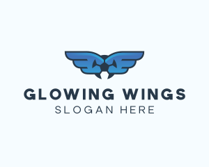 Soccer League Wings logo design