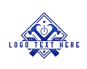 Tradesman - Hammer Nail Industrial Builder logo design