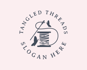 Sewing Thread Needle logo design