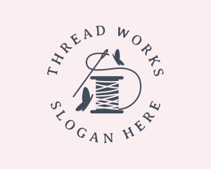 Sewing Thread Needle logo design