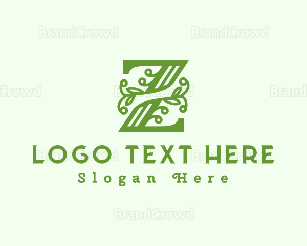 Botanical Garden Letter Z Logo