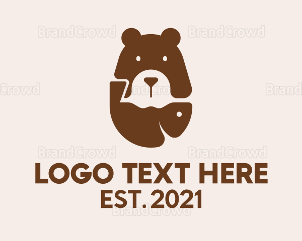 Brown Bear Fishing Logo