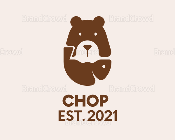 Brown Bear Fishing Logo