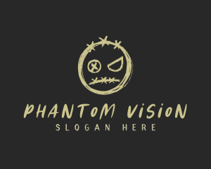 Phantom - Graffiti Mad Skull logo design