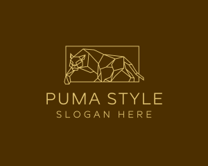 Puma - Geometric Wild Puma logo design