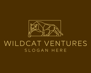 Geometric Wild Puma logo design