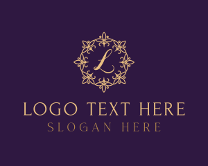 Lifestyle - Gold Classy Wreath logo design