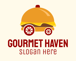 Hamburger Sandwich Cart logo design