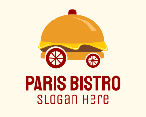 Hamburger Sandwich Cart logo design