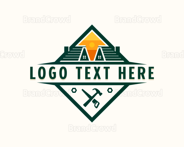 Construction Real Estate Roofing Logo