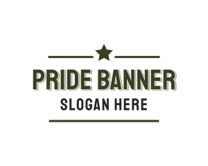 Masculine Star Banner logo design