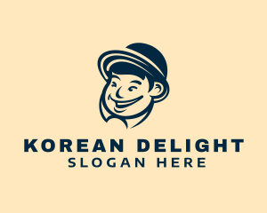 Korean - Smiling Chinese Guy logo design