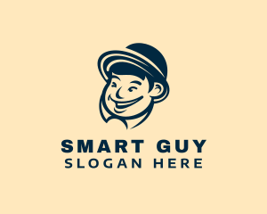 Guy - Smiling Chinese Guy logo design