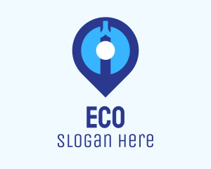 Blue Lung Location Pin Logo