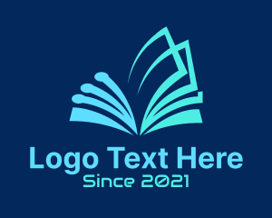 Online Learning - Circuit Book Pages logo design