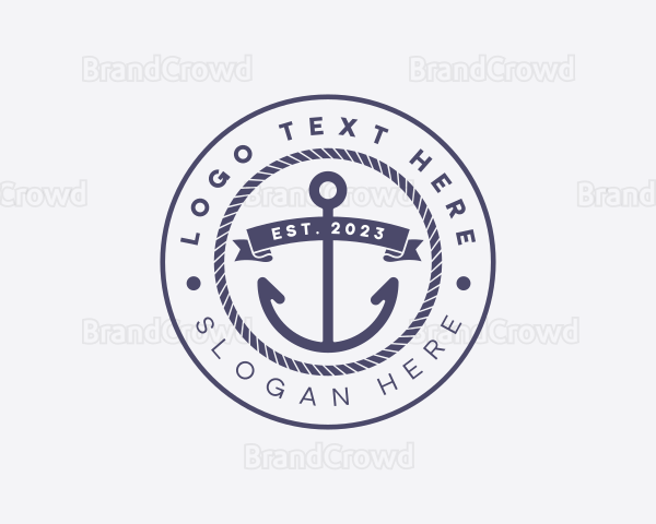 Sailor Anchor Rope Logo