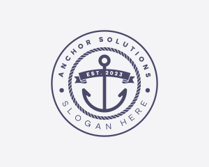 Sailor Anchor Rope logo design